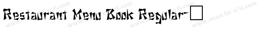Restaurant Menu Book Regular字体转换